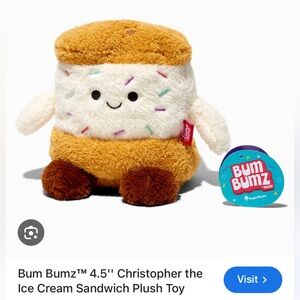 Bumbumz 4.5” Christopher the Ice Cream Sandwich Plush Toy